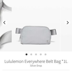 Lululemon Belt Bag - Silver Drop